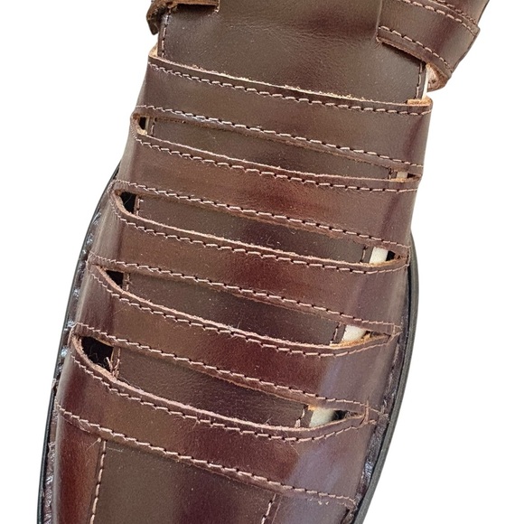 Josef Seibel Brown Leather Loafers Slip-Ons - Picture 6 of 9